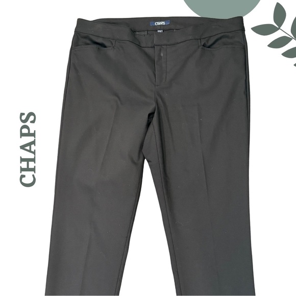 CHAPS Black Stretch Dress Pants | Classic Style | Size 16W - Picture 3 of 7